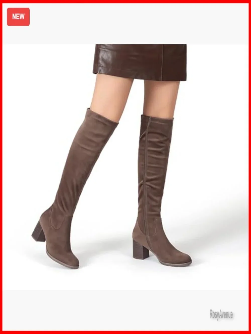 Women's Thigh High Boots Stacked Block Heel Over the Knee Comfortable